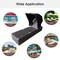 Costway Patio Rattan Lounge Chair Chaise Cushioned Top Canopy Adjustable Tea Table Black/White/Turquoise